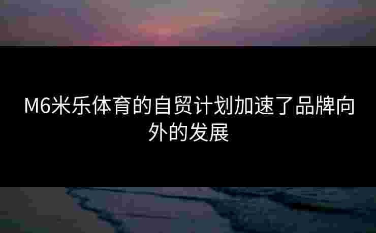 M6米乐体育的自贸计划加速了品牌向外的发展