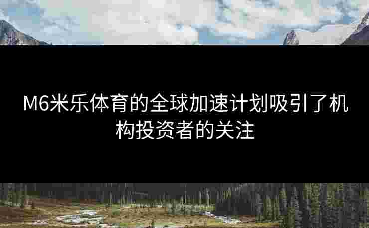M6米乐体育的全球加速计划吸引了机构投资者的关注