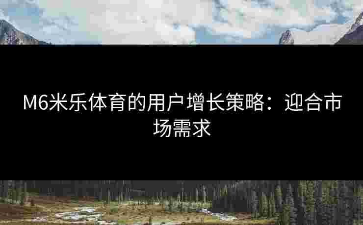 M6米乐体育的用户增长策略：迎合市场需求