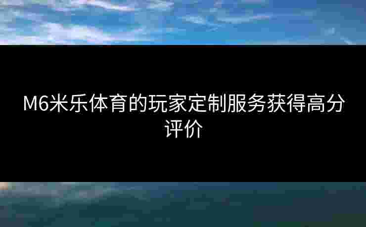 M6米乐体育的玩家定制服务获得高分评价
